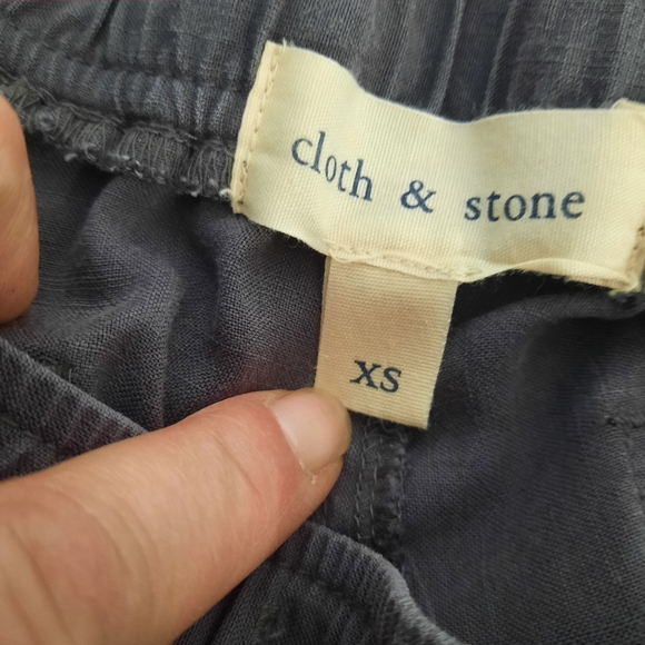Cloth & Stone Pocket Joggers Women's Sz XSmall Charcoal Gray Elastic Waist - Picture 7 of 11